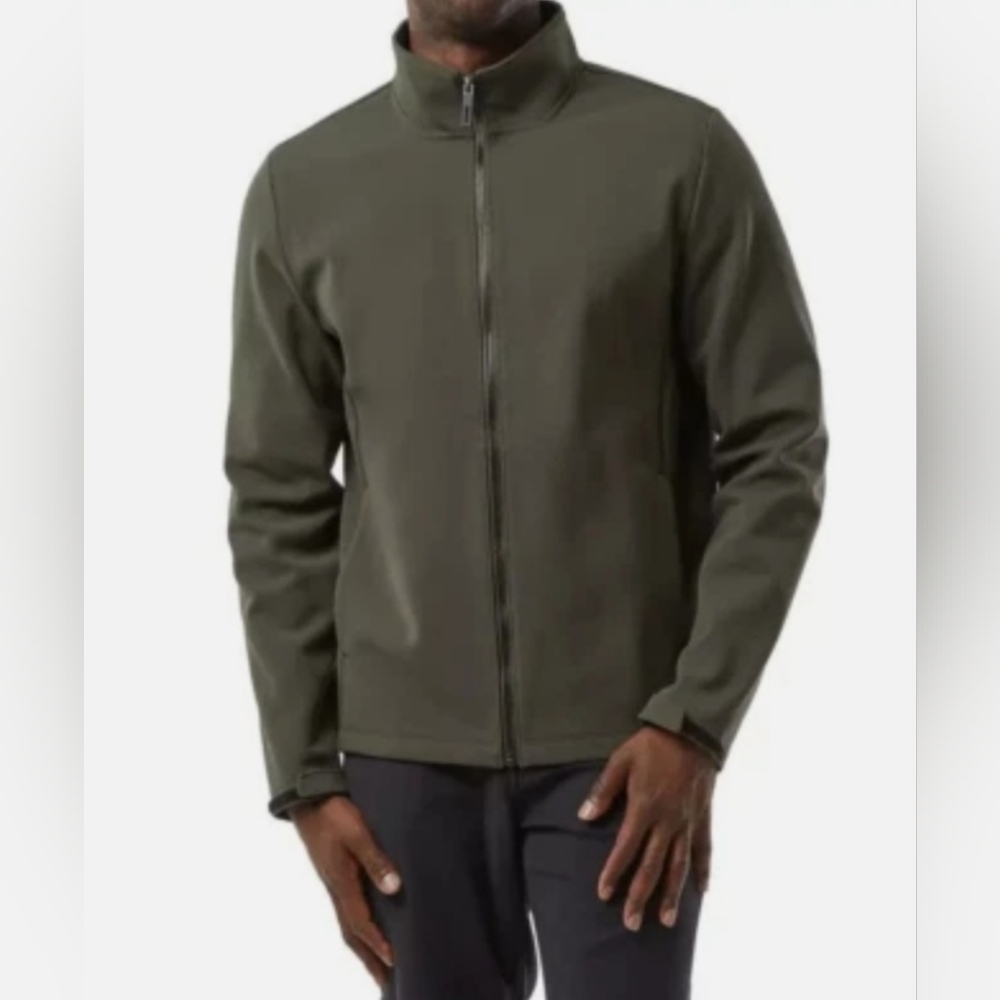 32 Degrees Men's Dark Olive Full Zip Performance Jacket Mens Size Small